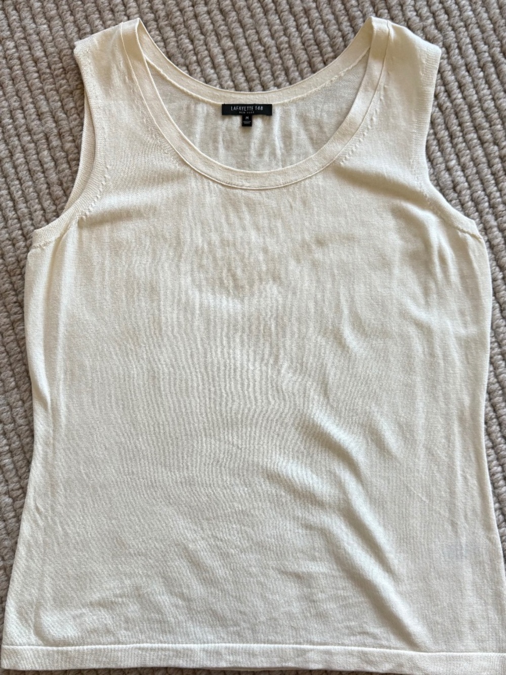 lafayette 148. SHELL. OFF WHITE. SIZE M